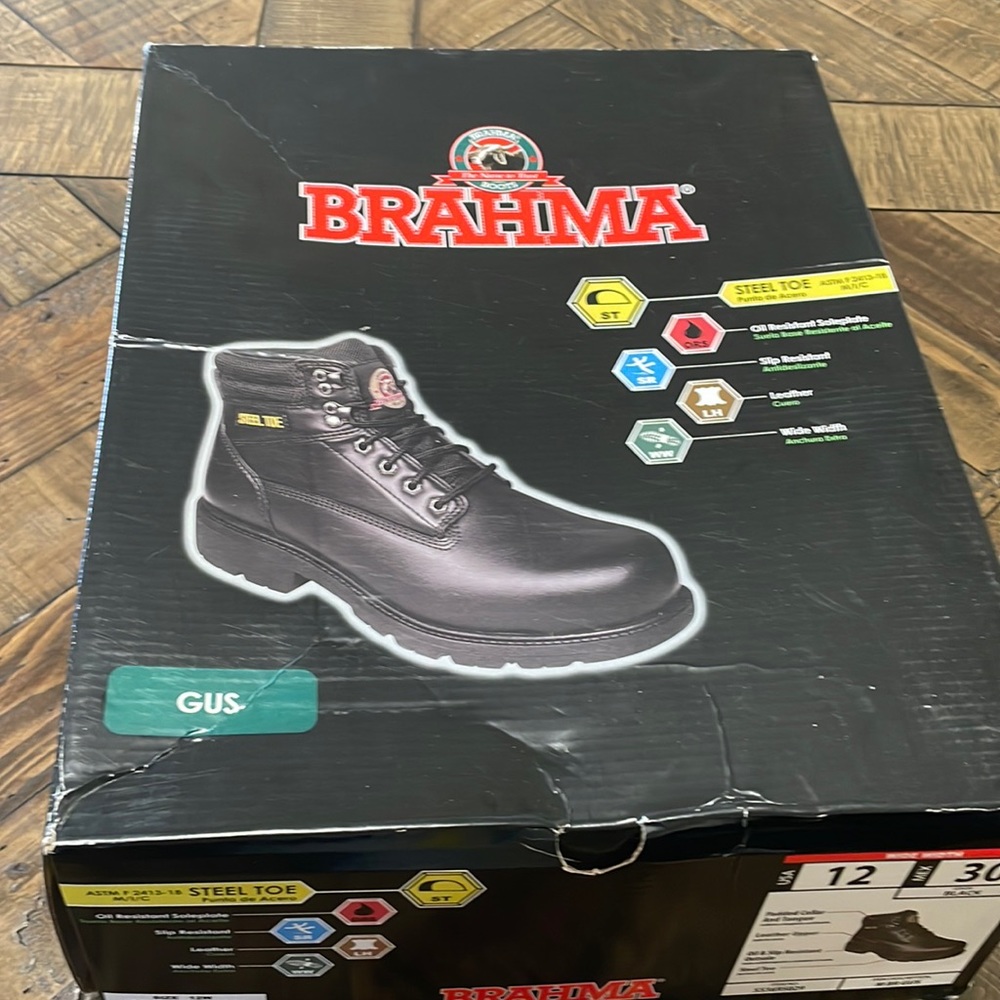 Brahma mens steel toe boot size 12 W